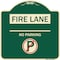 Signmission Fire Lane No Parking W/ No ParkingHeavy-Gauge Aluminum Architectural Sign, 18" x 18", G-1818-24010 A-DES-G-1818-24010 - alternate 1